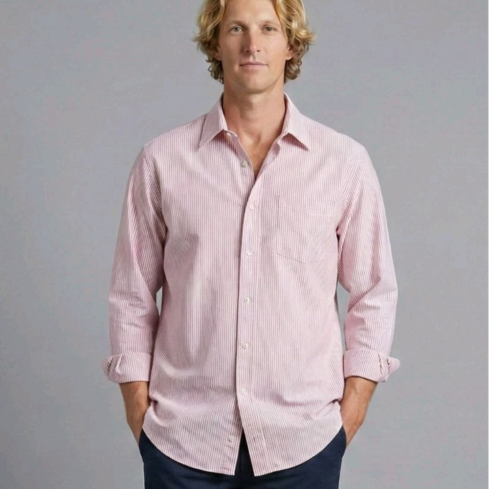 L.L. Bean Lot 3 Men's Button Down Shirts Size 18 Tall 18-37‎ Wrinkle Free St